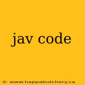 jav code