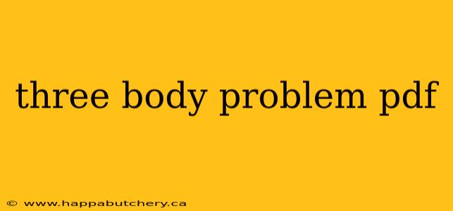 three body problem pdf