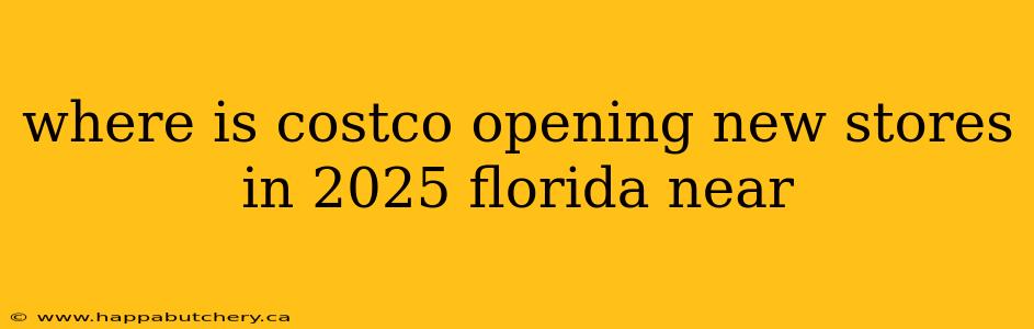 where is costco opening new stores in 2025 florida near